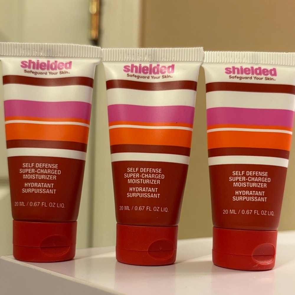 NEW Set If 3 Shielded Self Defense Super-Charged Moisturizer